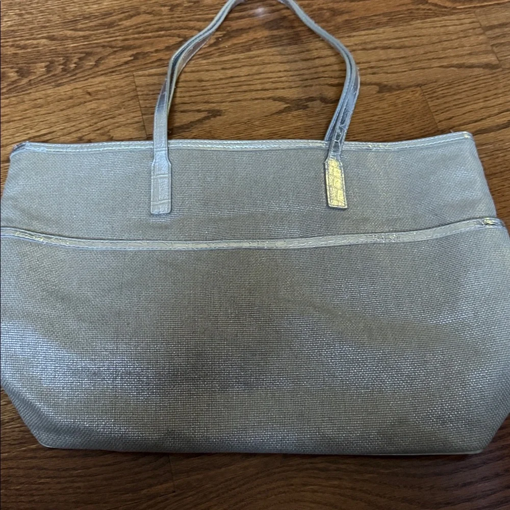 Michael Kors cotton and silver tote bag